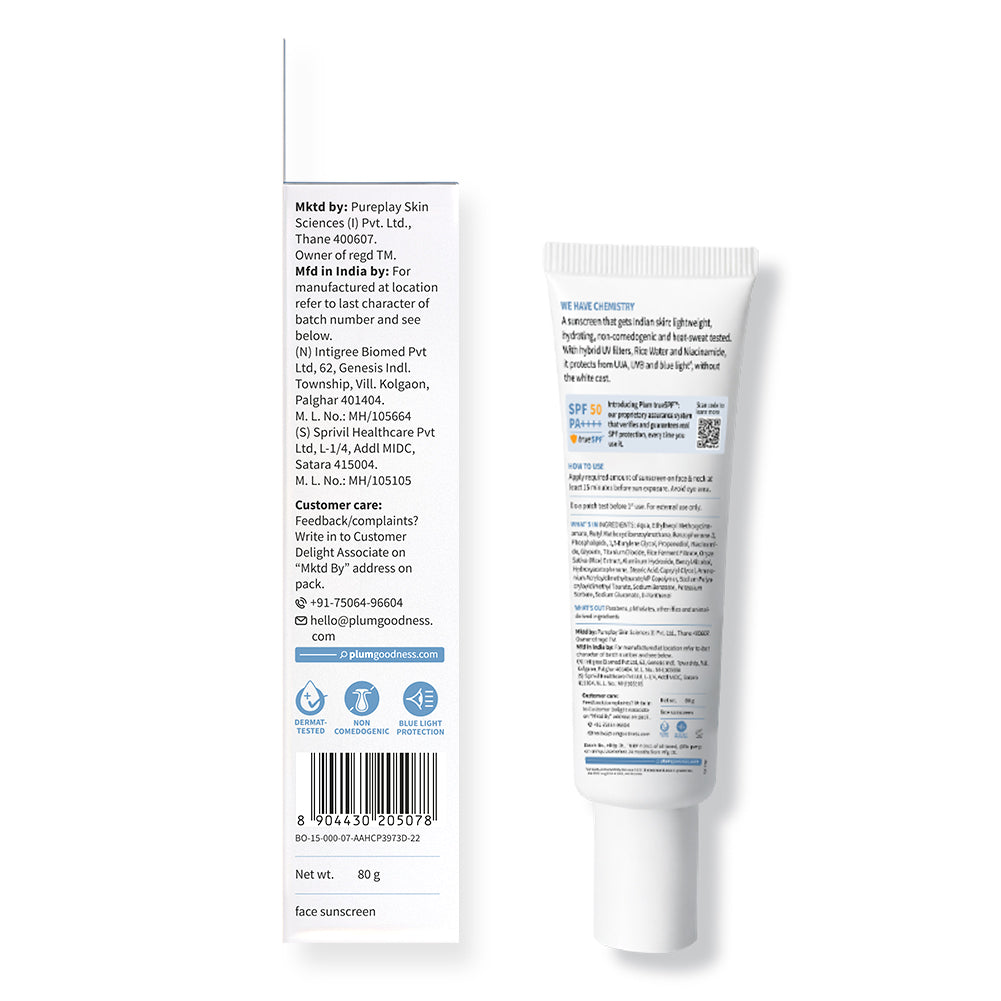2% Niacinamide & Rice Water SPF 50 PA++++ Hybrid Sunscreen