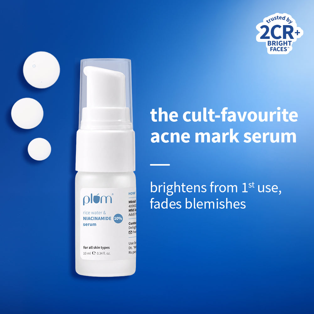 10% Niacinamide & Rice Water Face Serum – Trial Pack