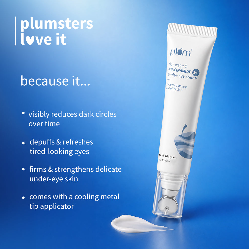 Rice Water & Niacinamide 3% Under-Eye Crème with Peptides, Ceramides & Caffeine