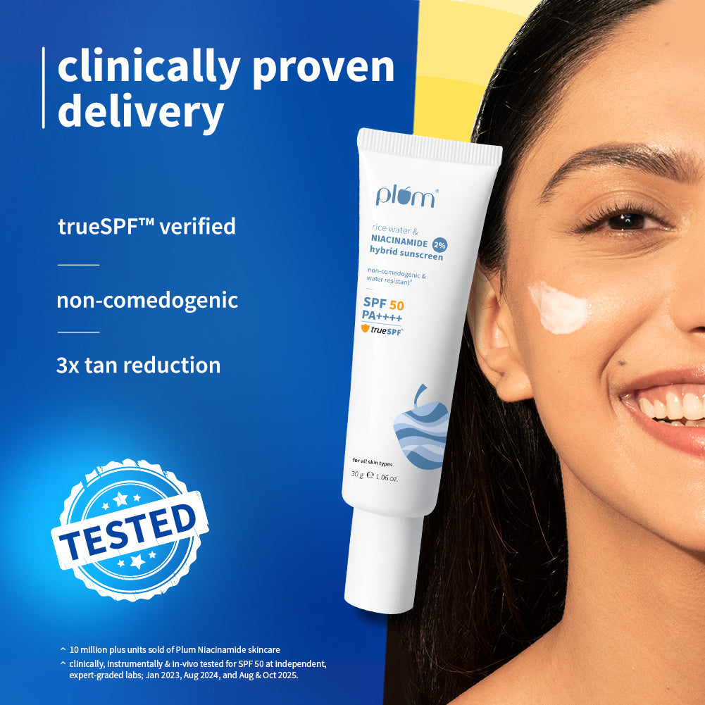 2% Niacinamide & Rice Water SPF 50 PA++++ Hybrid Sunscreen