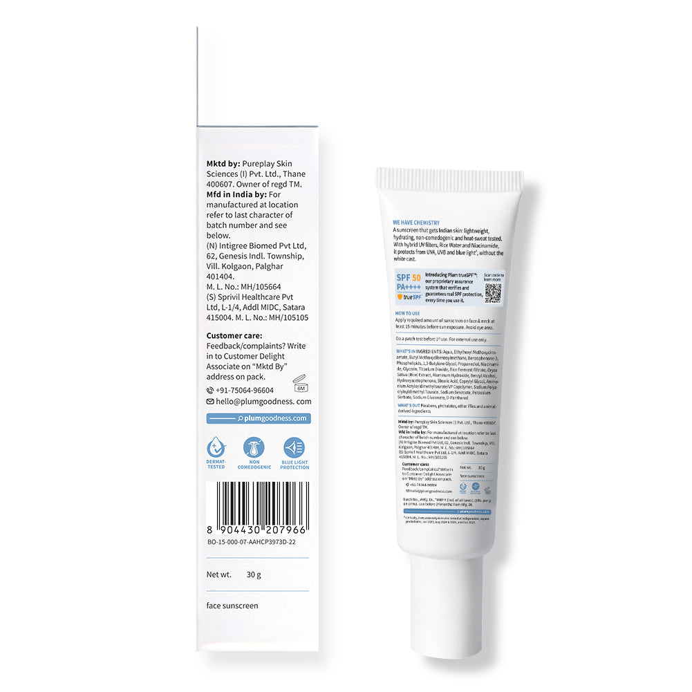2% Niacinamide & Rice Water SPF 50 PA++++ Hybrid Sunscreen