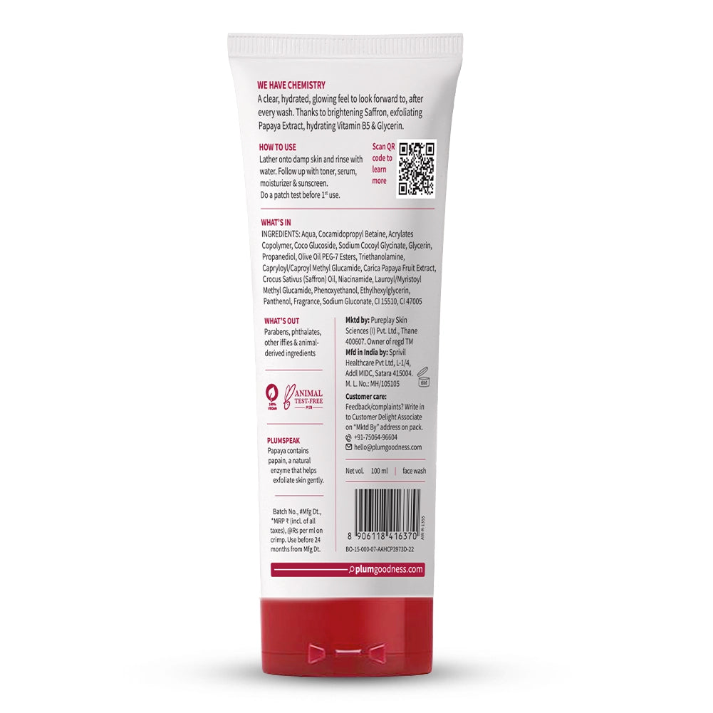 Saffron & Papaya Glow Bright Face Wash