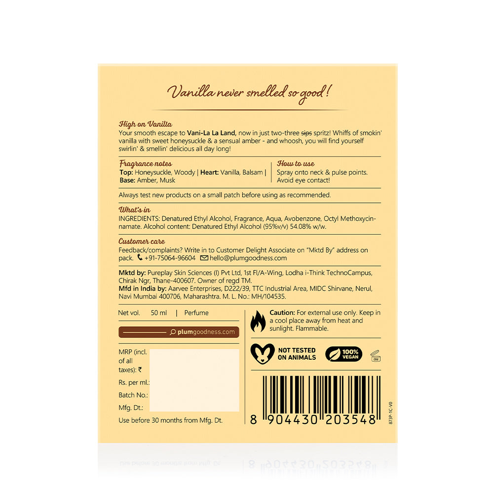 Smokin’ Vanilla Eau De Parfum by BodyLovin'