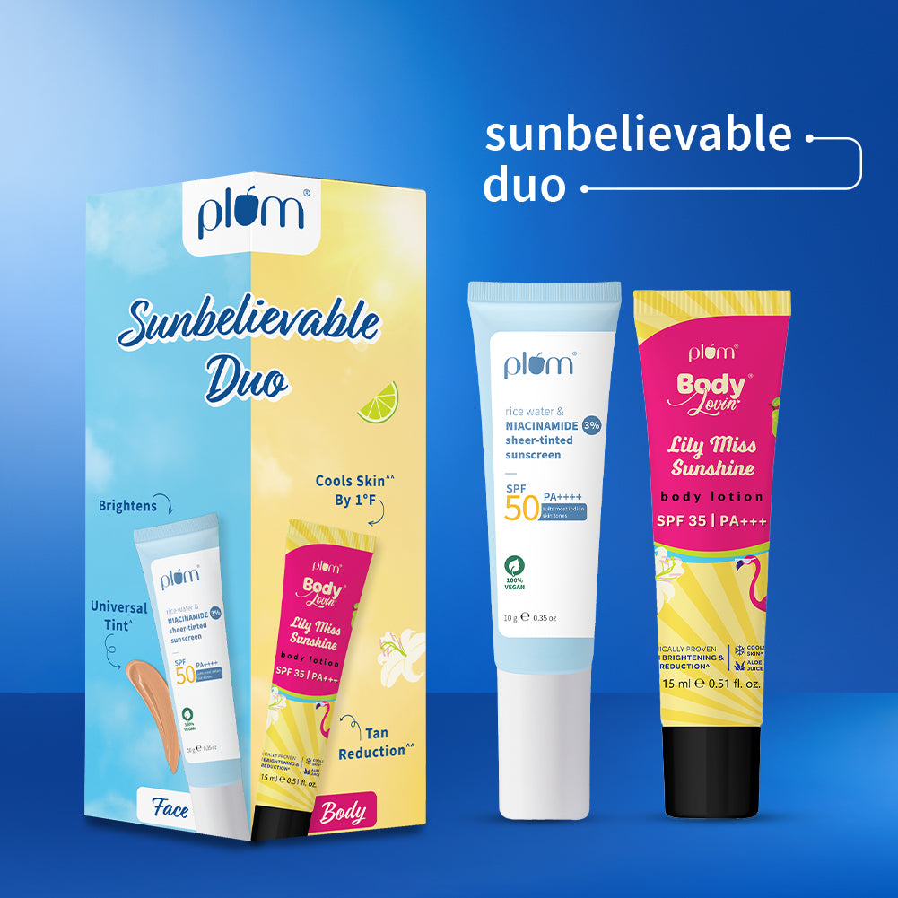Plum Sunbelievable Duo | Sunscreen | Body Lotion | Travel-Size