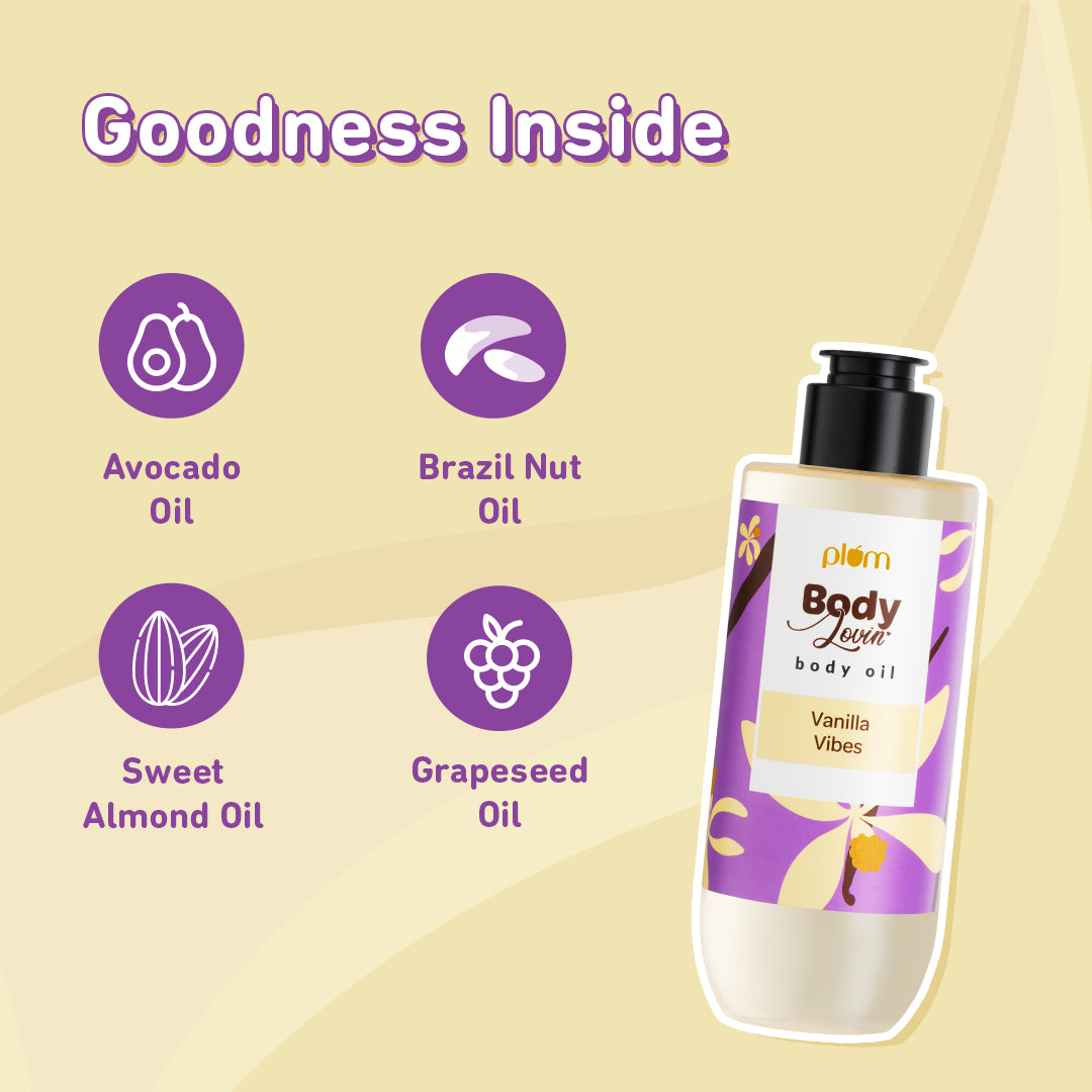 Vanilla Vibes Body Oil by Plum BodyLovin'