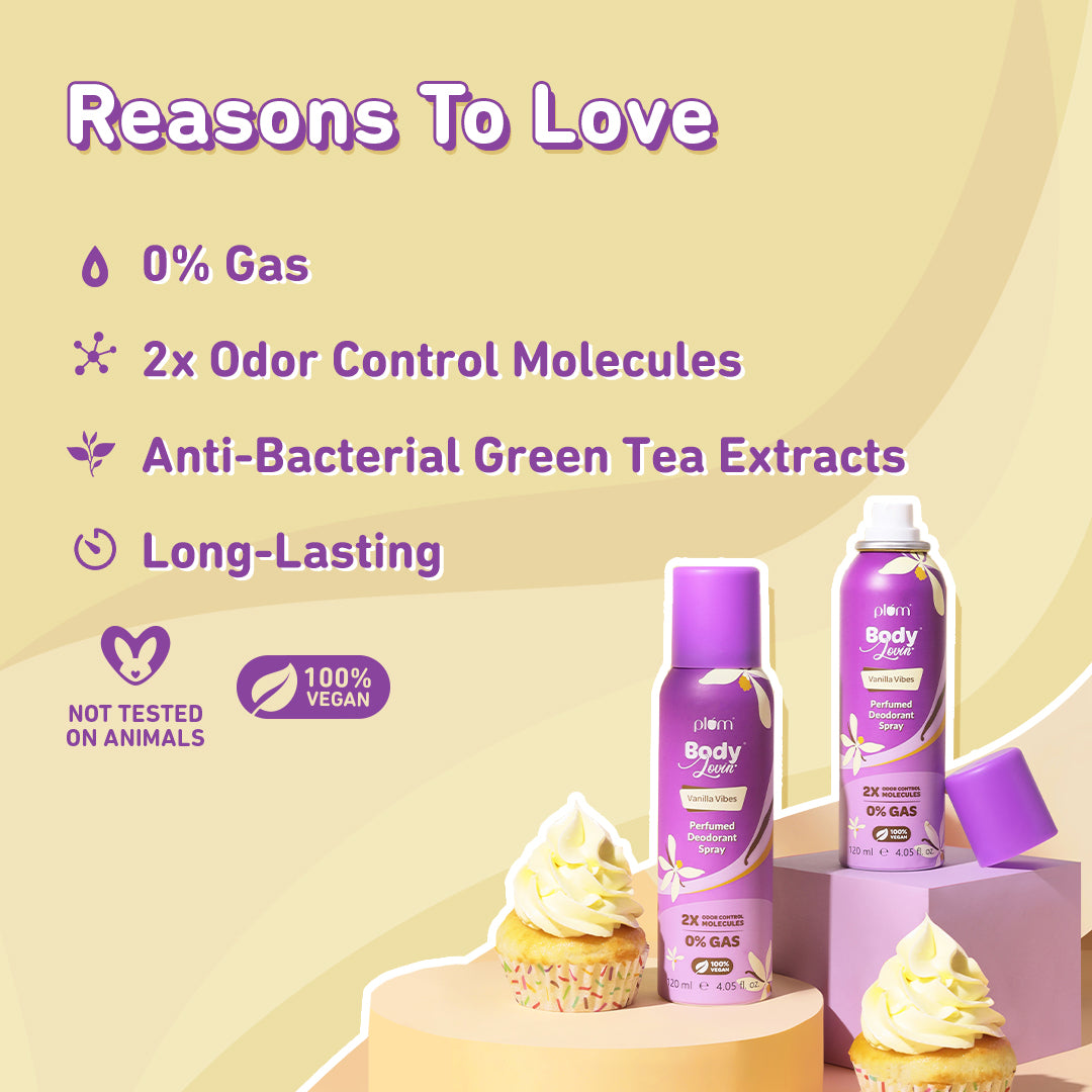 Vanilla Vibes Perfumed Deodorant Spray by Plum BodyLovin'