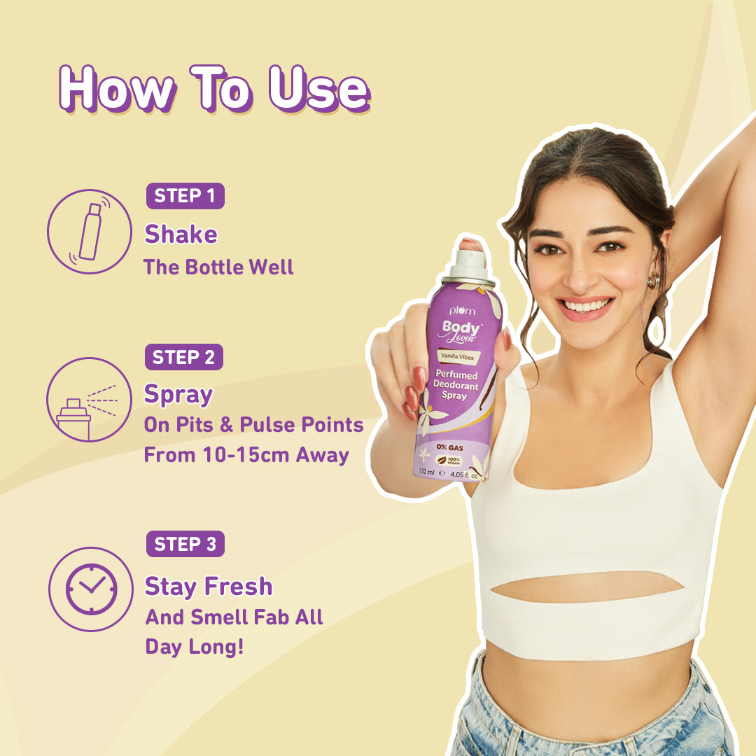 Vanilla Vibes Perfumed Deodorant Spray by Plum BodyLovin'