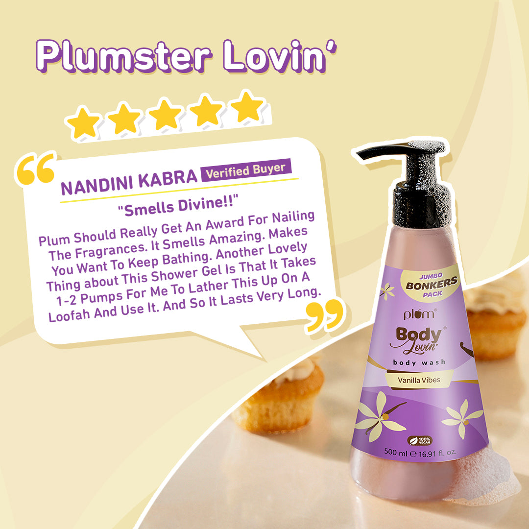 Vanilla Vibes Body Wash by Plum BodyLovin' (500ml)