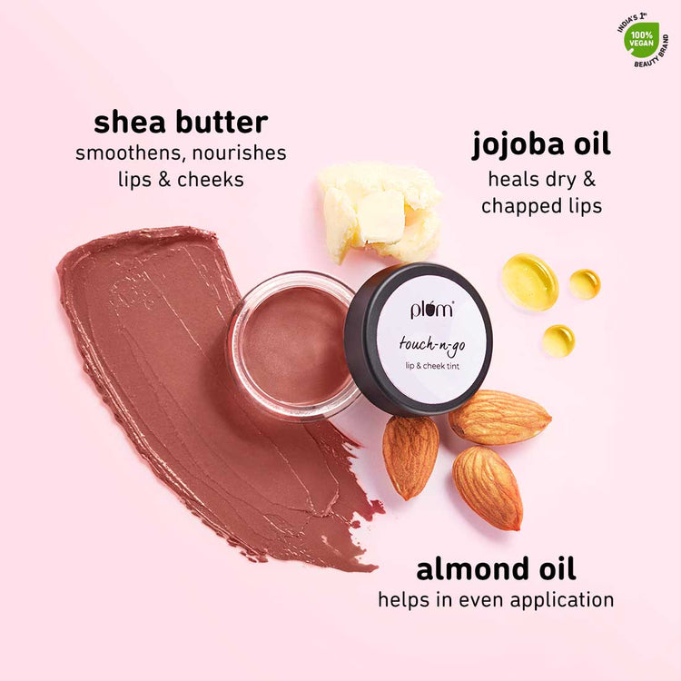 Touch-N-Go Lip & Cheek Tint | Highly Pigmented | Effortless Blending | 100% Vegan & Cruelty-Free