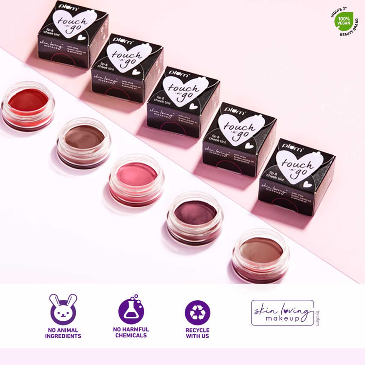 Touch-N-Go Lip & Cheek Tint | Highly Pigmented | Effortless Blending | 100% Vegan & Cruelty-Free