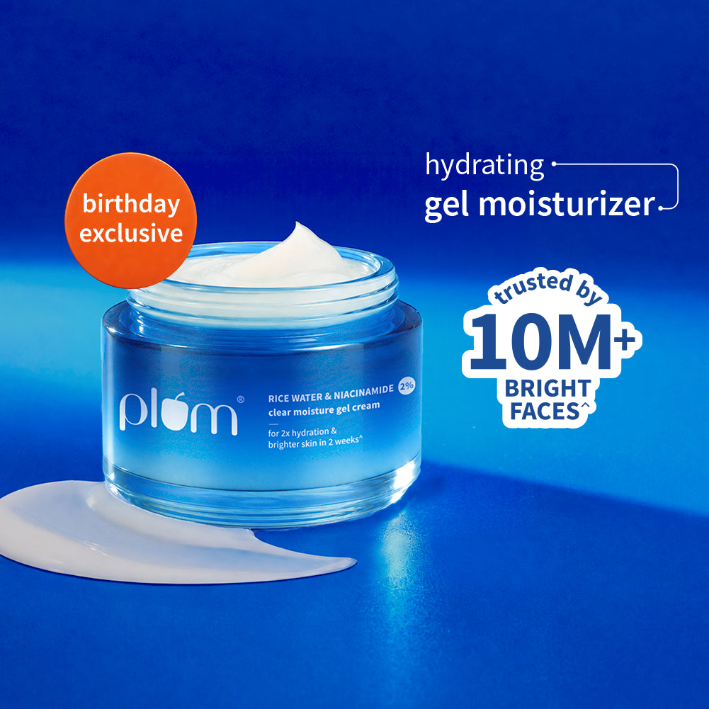 2% Niacinamide & Rice Water Brightening Gel Moisturizer For Clear & Bright Skin