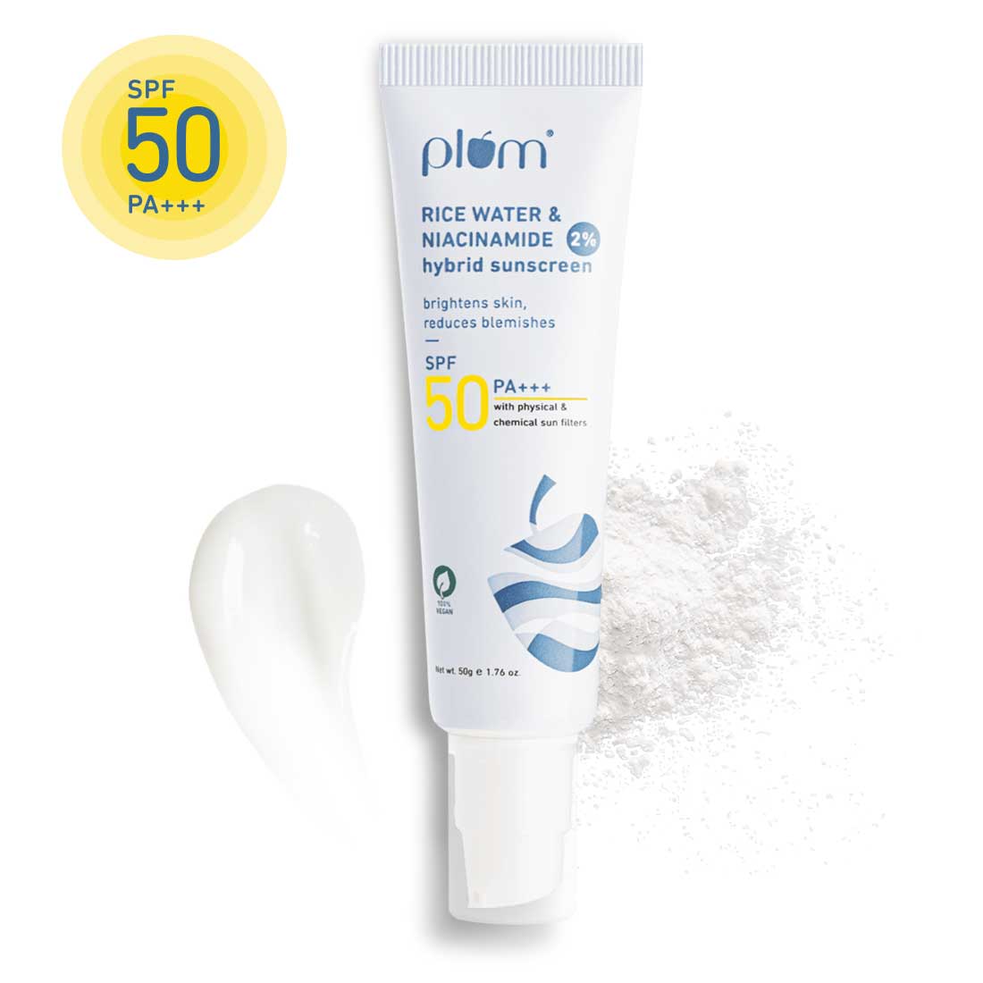 2% Niacinamide & Rice Water SPF 50 PA+++ Hybrid Sunscreen