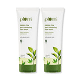 Green Tea Pore Cleansing Face Wash - Pack of 2 | Acne Face Wash | Bright, Clear Skin  | Soap-Free | 100% Vegan