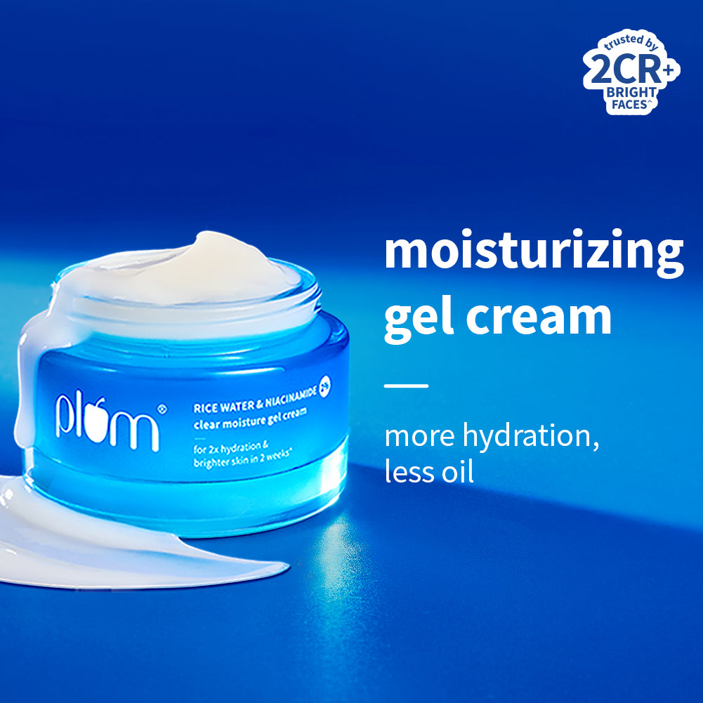 2% Niacinamide & Rice Water Brightening Gel Moisturizer For Clear & Bright Skin