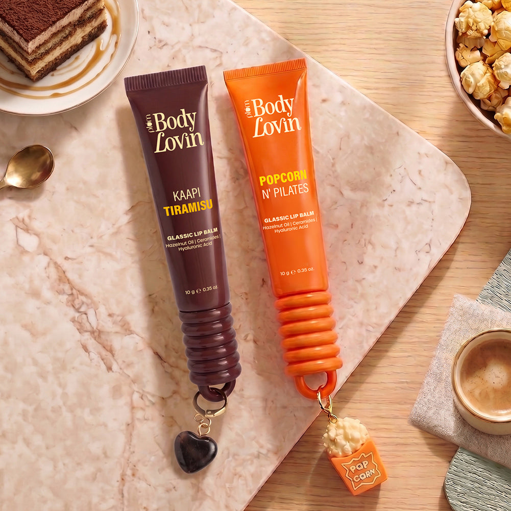 All-new glassic tinted lip balm duo by BodyLovin' | Kaapi Tiramisu | Popcorn N' Pilates