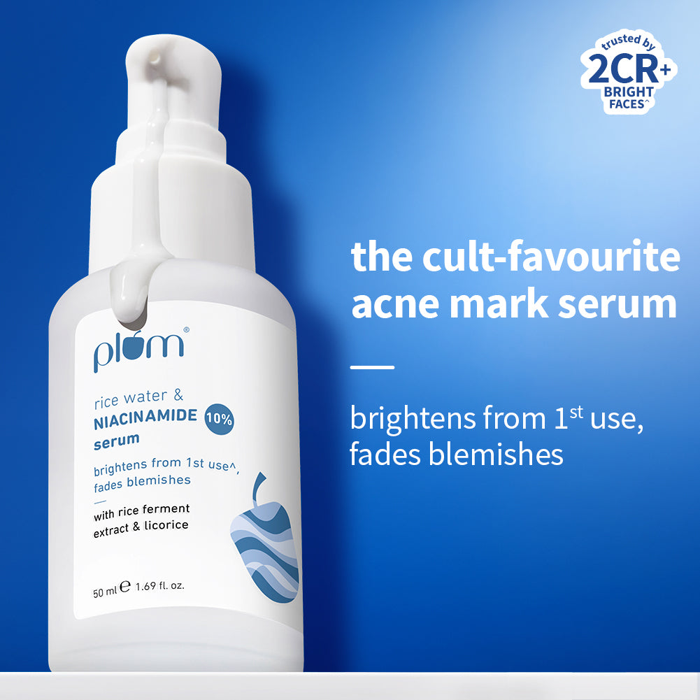 10% Niacinamide & Rice Water Brightening Face Serum For Clear & Bright Skin