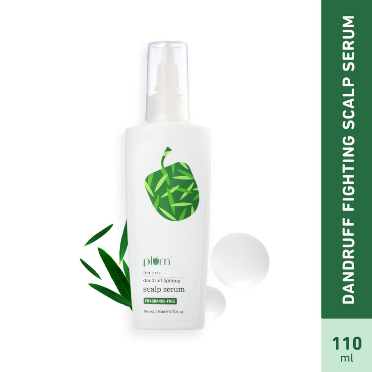 Tea Tree Dandruff Fighting Scalp Serum | Anti-Dandruff Treatment for Scalp | Reduces Itchiness & Soothes Scalp | Contains Tea Tree Oil & Piroctone Olamine | Leave-on Serum | Silicone-Free | Paraben-Free|  100% Vegan