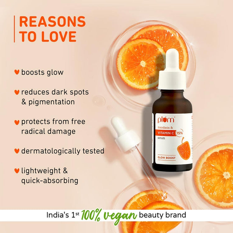 15% Vitamin C Face Serum - Pack of 2 | Boosts Glow | Reduces Dark Spots & Hyperpigmentation | with Pure Ethyl Ascorbic Acid | Lightweight & Quick-absorbing | Suits All Skin Types | 100% Vegan