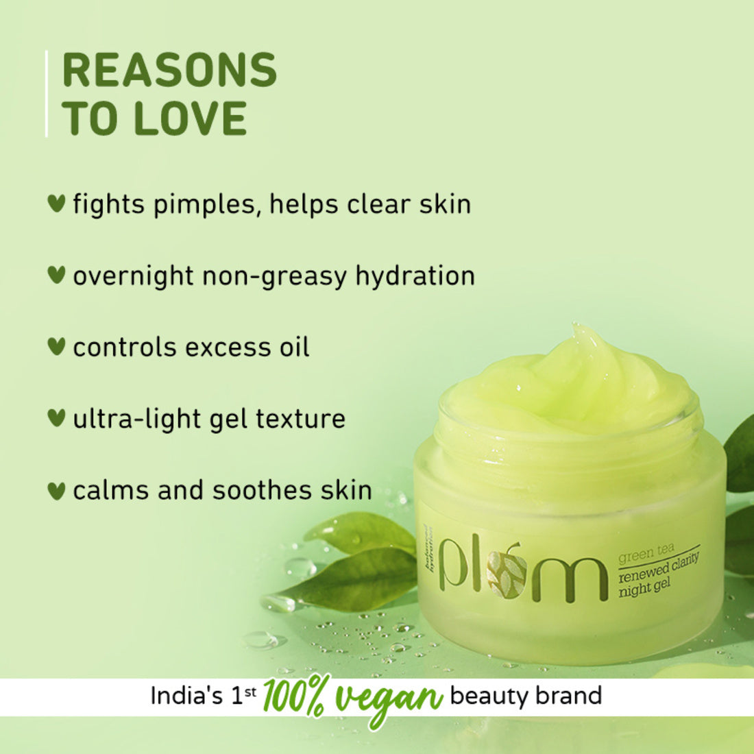 Green Tea Renewed Clarity Night Gel For Oily & Acne-Prone Skin