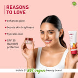 Saffron Glow Bright Cleanse & Moisturize Combo | Face Wash & Moisturizer | With Saffron & Kumkumadi Oil | Enhances Natural Glow & Hydrates Skin | For All Skin Types | 100% Vegan