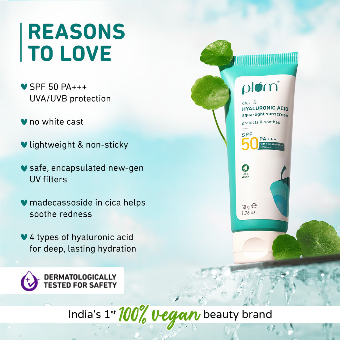 Cica & Hyaluronic Acid SPF 50  Sunscreen