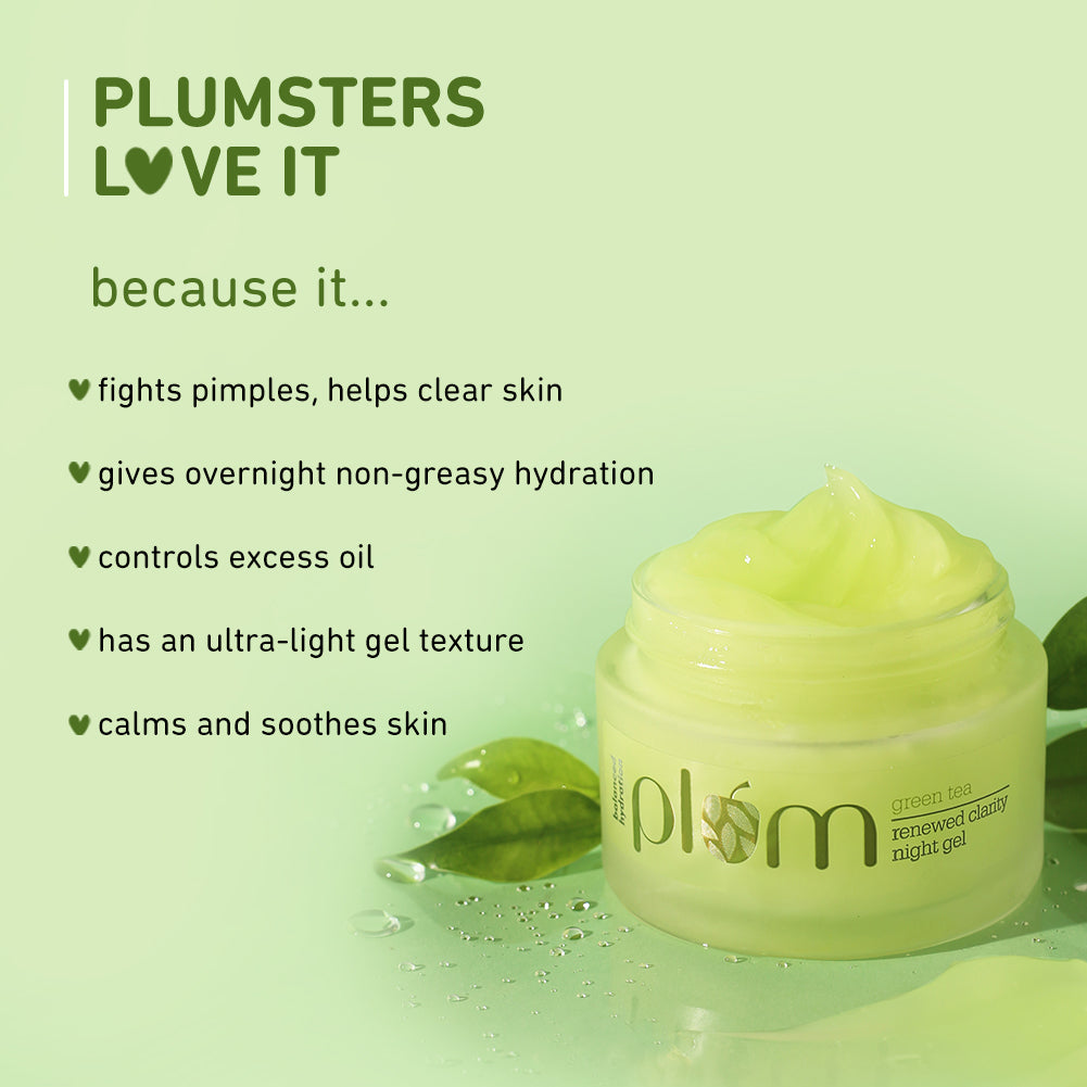 Green Tea Renewed Clarity Night Gel Cream for Oily Skin
