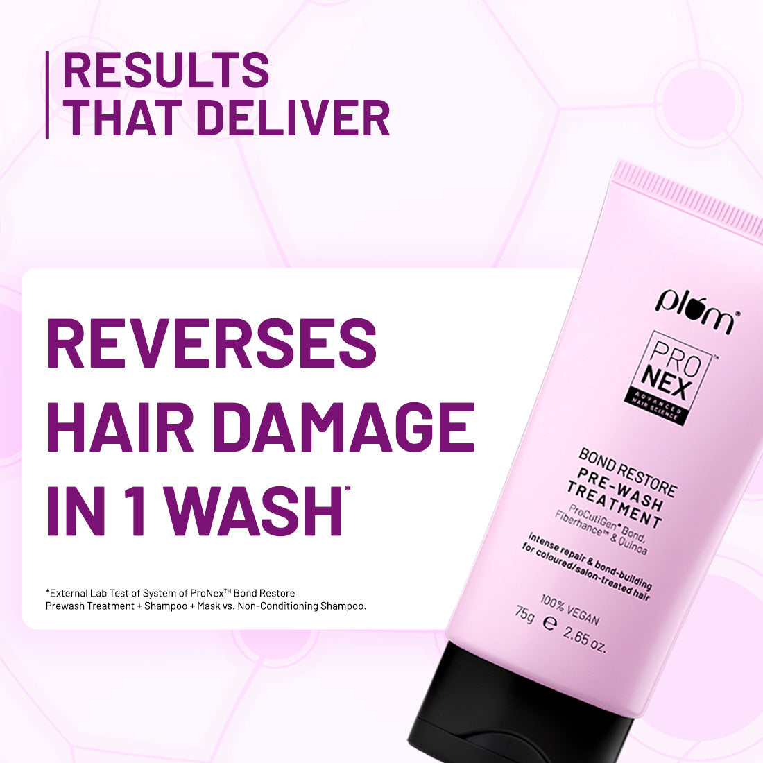 Pronex Bond Restore Prewash Treatment for Weak Hair Plum Goodness