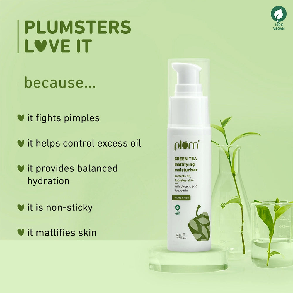 Green Tea Mattifying Moisturizer for Oily Skin