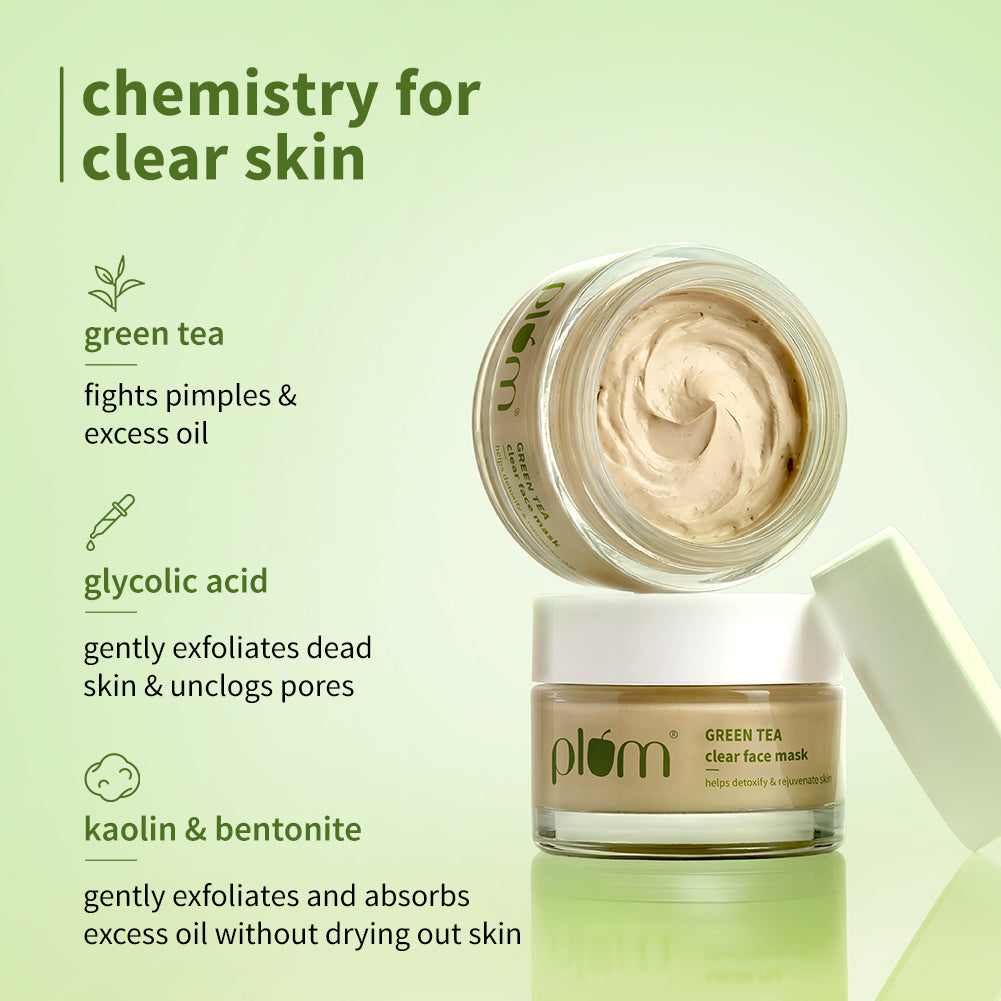 Green Tea Clear Face Mask For Oily & Acne-Prone Skin