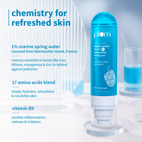 1% Marine Spring Water Replenishing Toning Mist Spray with Amino Acids