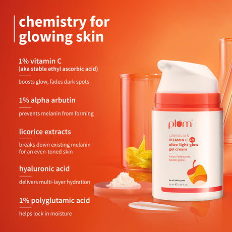 1% Vitamin C Ultra-Light-Glow Boosting Gel Cream with Alpha Arbutin