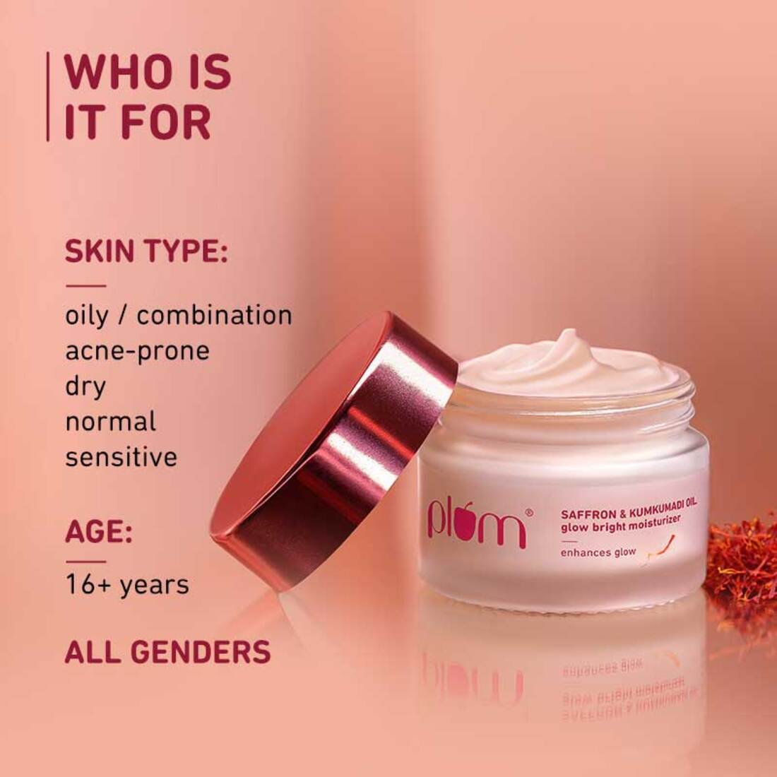 Saffron & Kumkumadi Oil Glow Bright Moisturizer with SPF 35