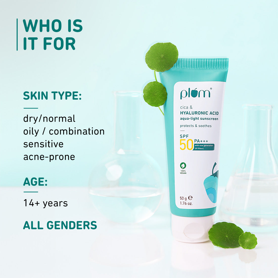 Cica & Hyaluronic Acid SPF 50  Sunscreen