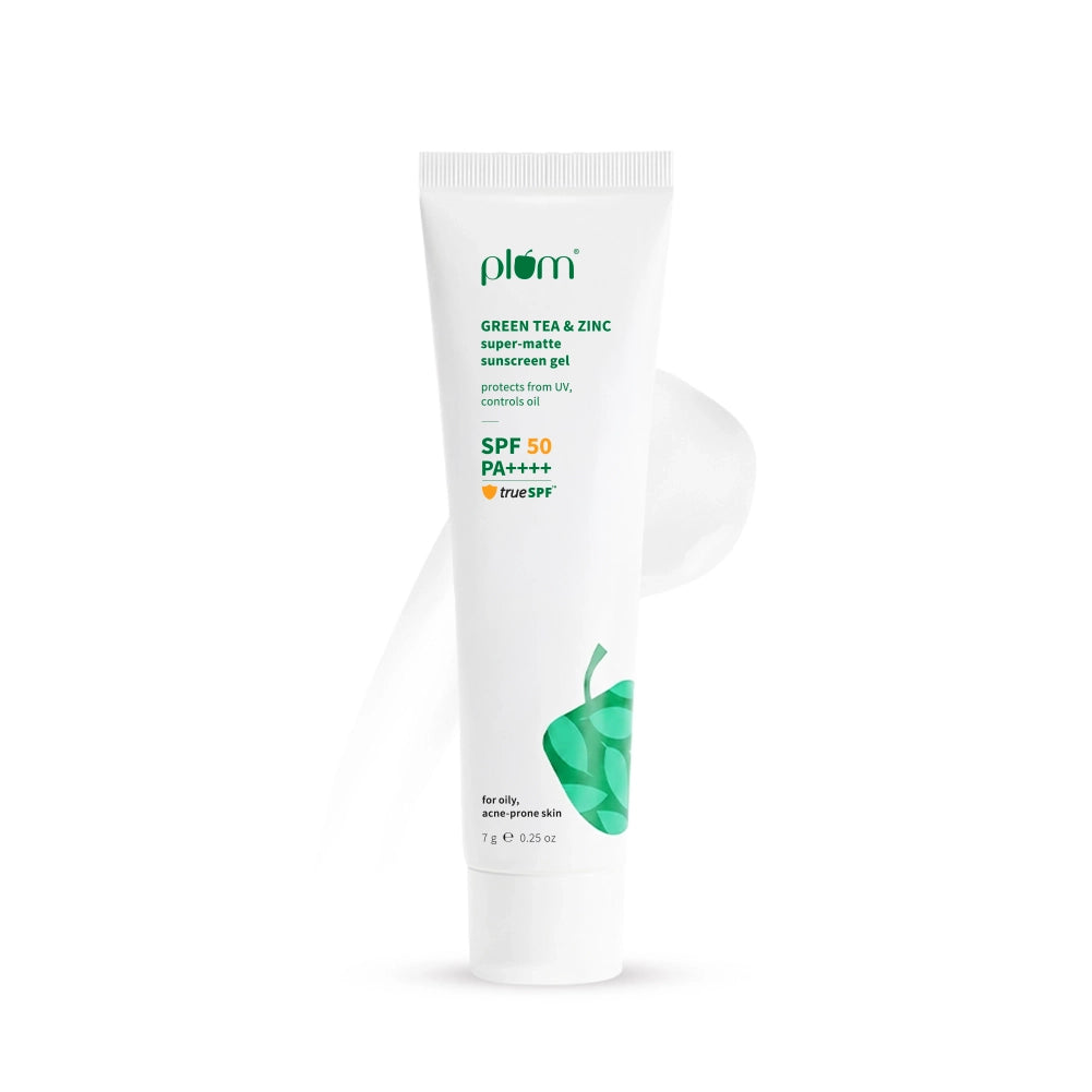 🎁 Green Tea and Zinc Super-Matte Sunscreen Gel | 7gm | Travel-Size