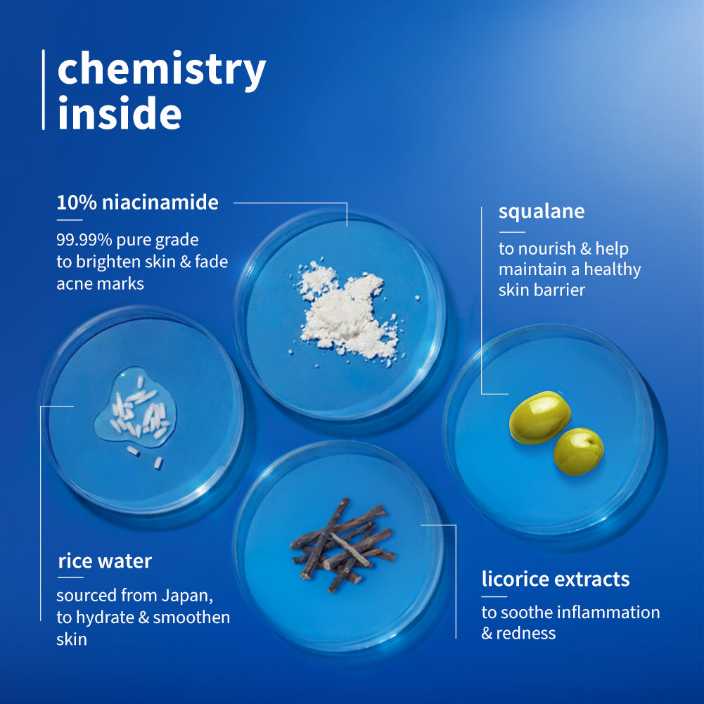 10% Niacinamide Face Serum with Rice Water For Clear & Bright Skin