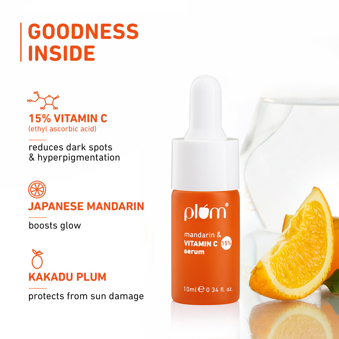 15% Vitamin C Face Serum with Mandarin (10ml)