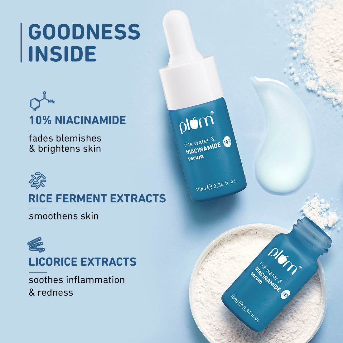 10% Niacinamide Face Serum with Rice Water