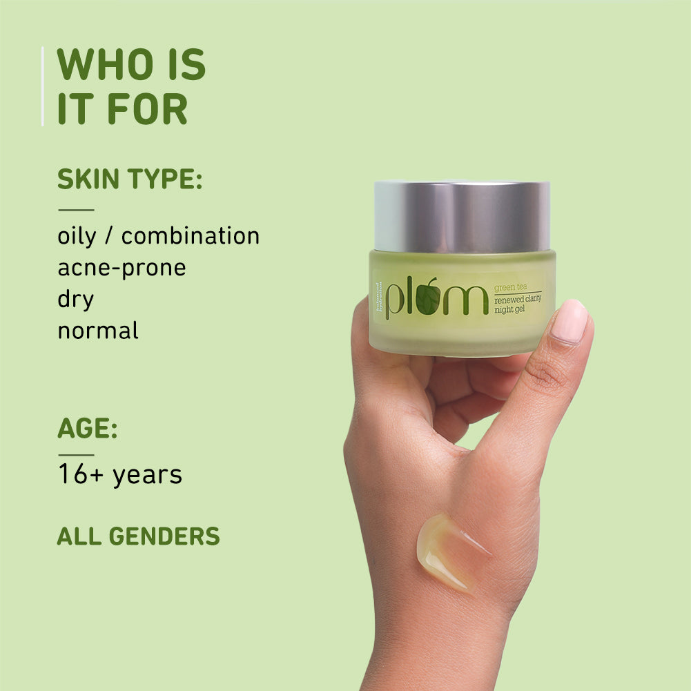 Green Tea Renewed Clarity Night Gel Cream for Oily Skin