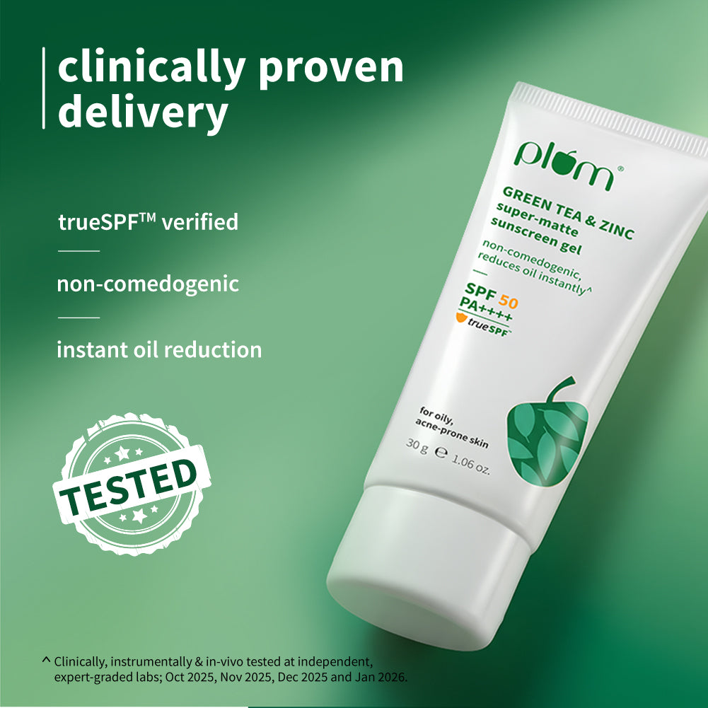 Green Tea & Zinc Super-Matte SPF 50 Sunscreen Gel for Oily Skin | 30 g