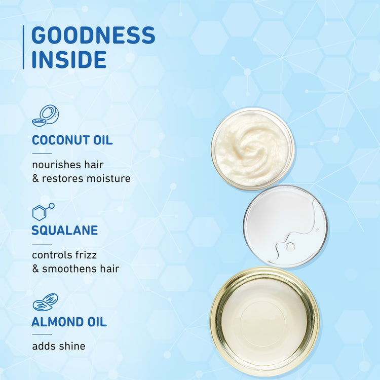 Coconut & Squalane Nutri-Shine Hair Serum | Contains coconut oil, squalane, almond oil | Paraben-Free