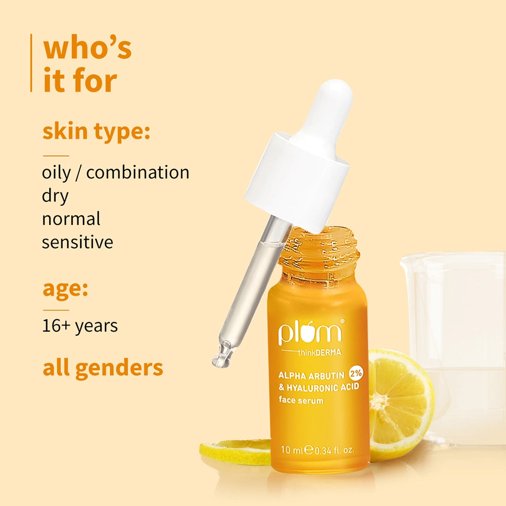 2% Alpha Arbutin & Hyaluronic Acid Tan Fading Face Serum For All Skin Types