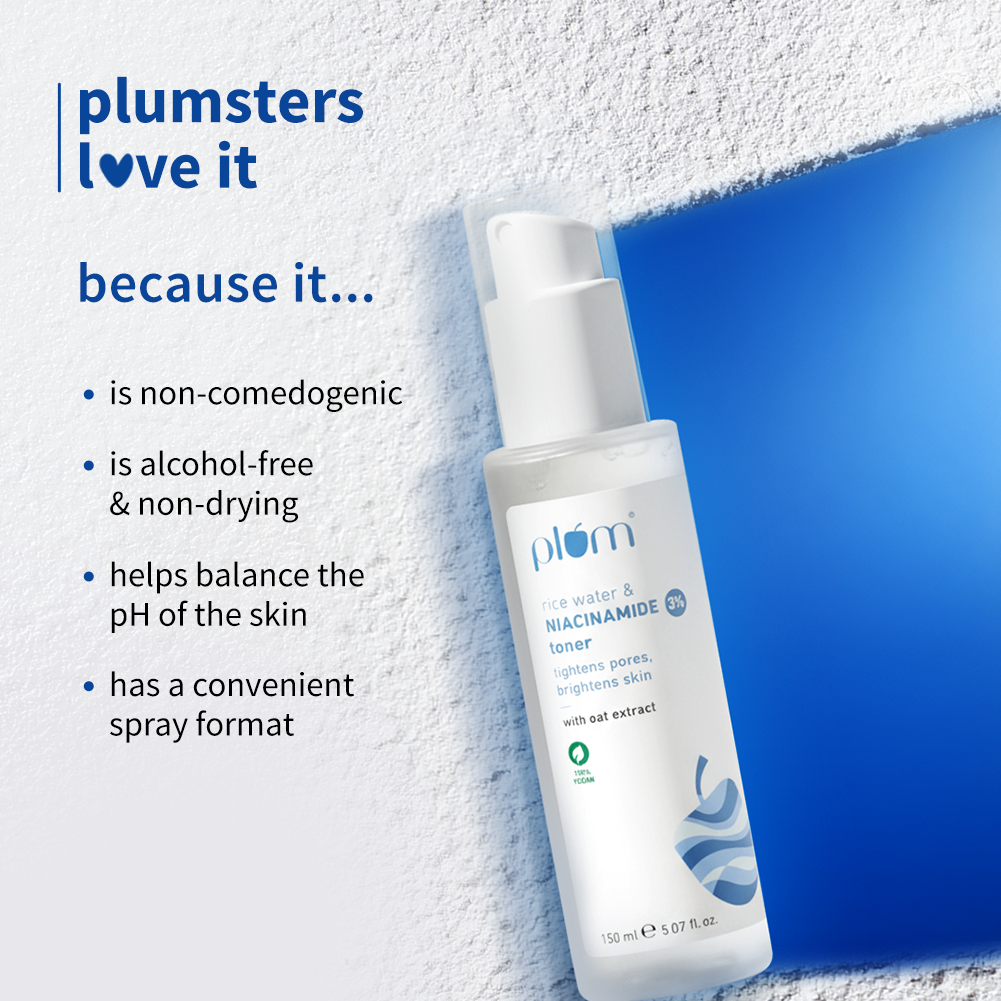 3% Niacinamide & Rice Water Toner for Bright Skin