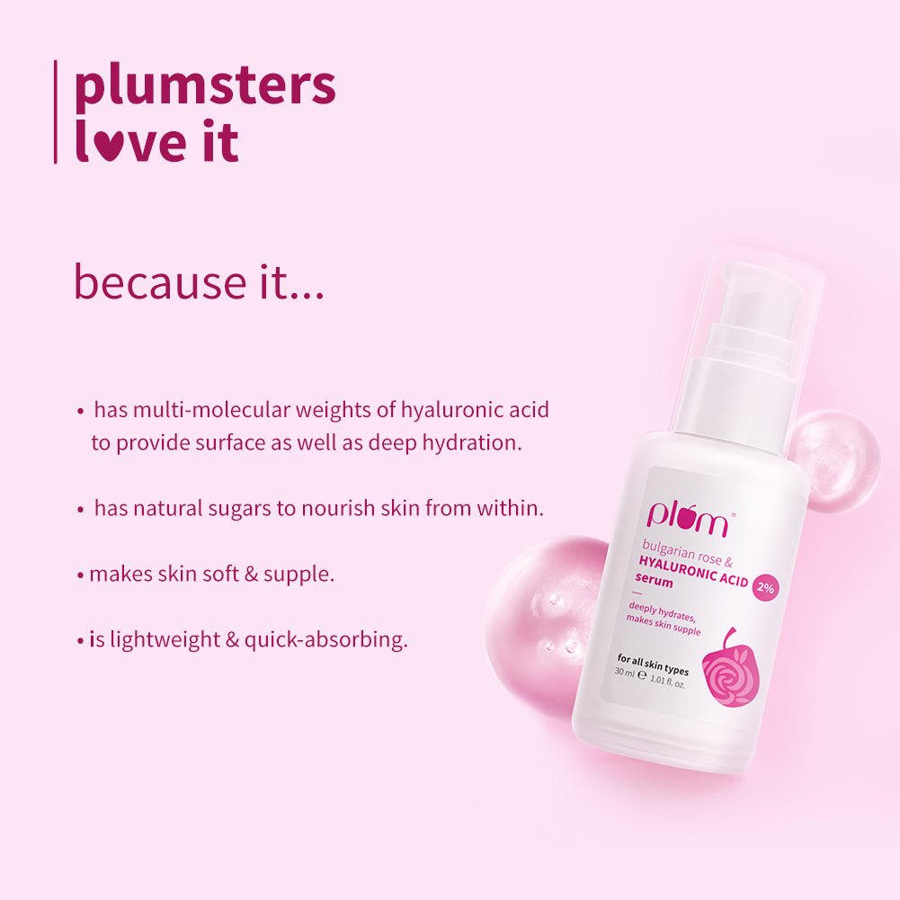 Bulgarian Rose & 2% Hyaluronic Acid Serum For Dry Skin