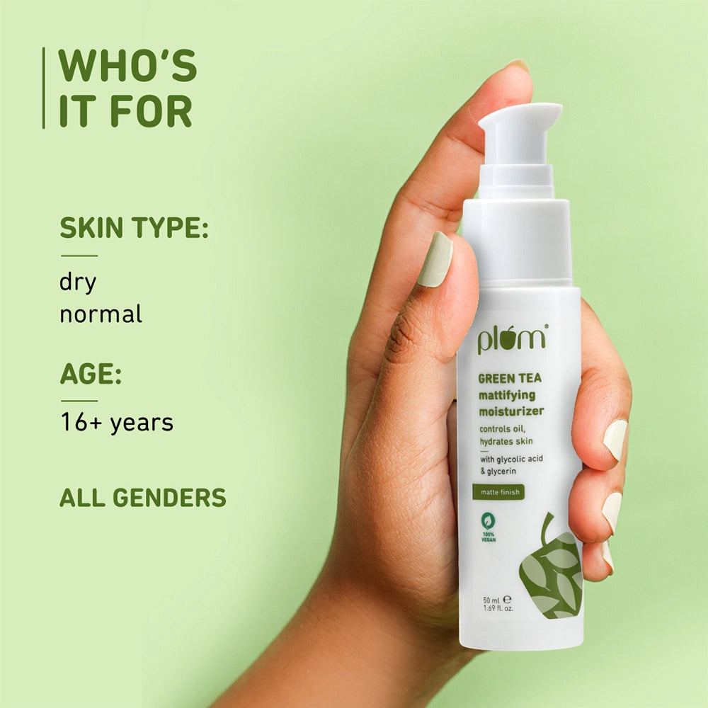 Green Tea Mattifying Moisturizer for Oily & Acne-Prone Skin