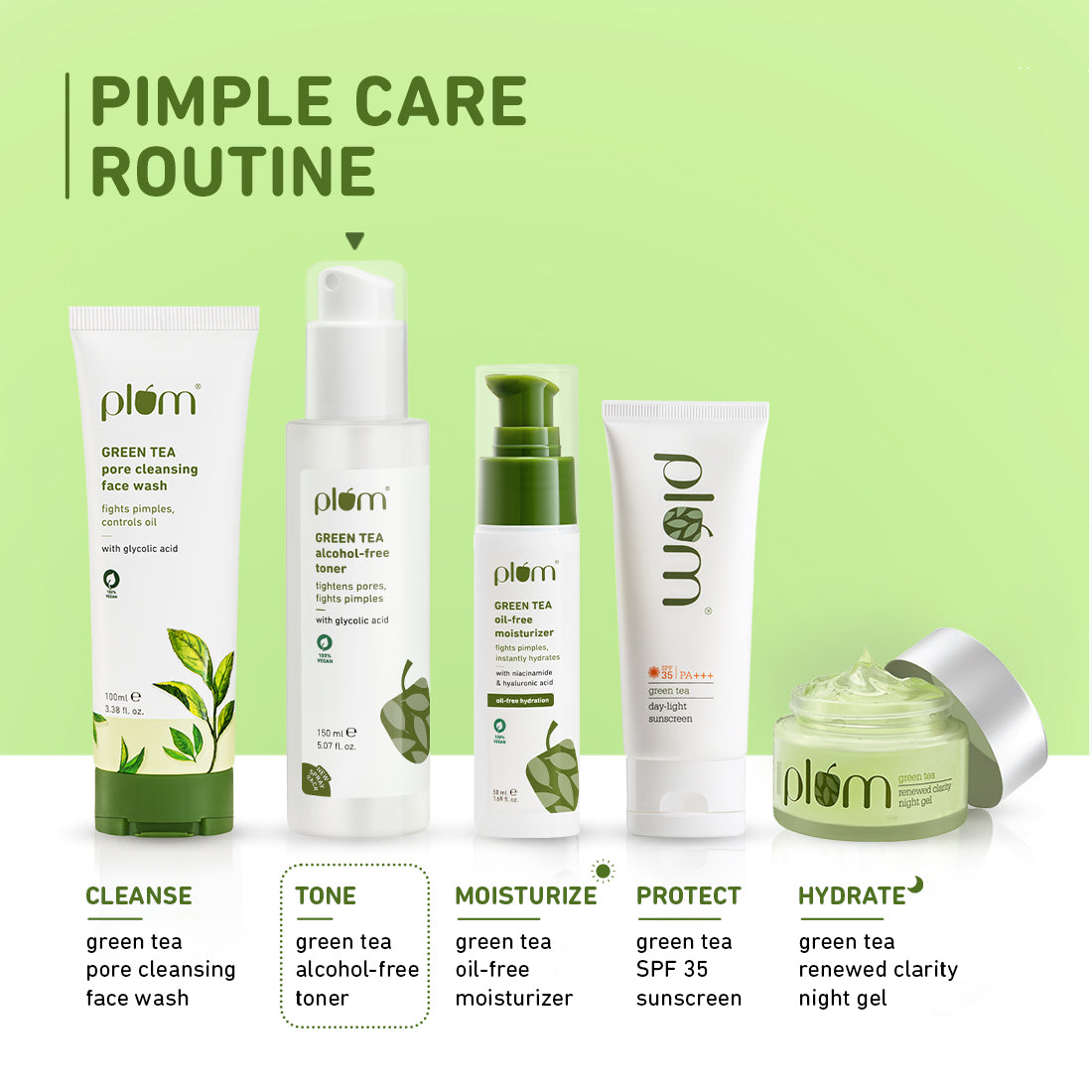 Green Tea Alcohol-Free Pore Tightening Face Toner For Oily & Acne-Prone Skin