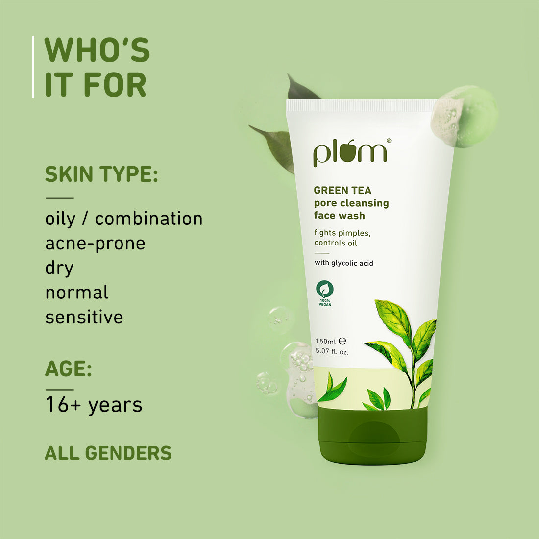 Green Tea Pore Cleansing Face Wash