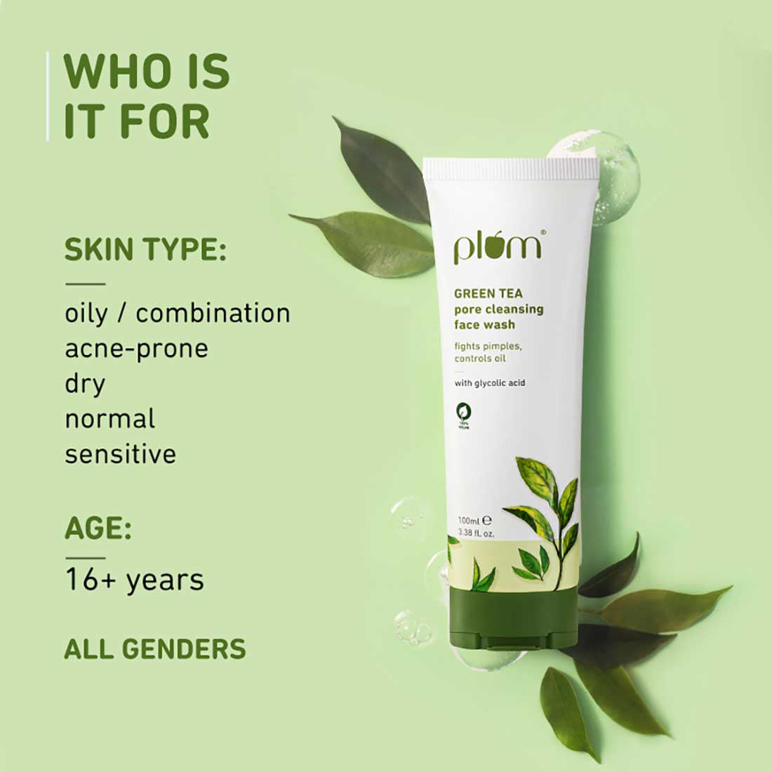 Green tea face wash discount