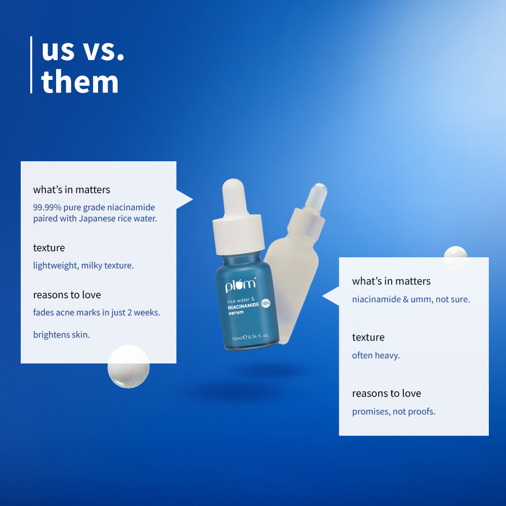 10% Niacinamide Face Serum with Rice Water For Clear & Bright Skin