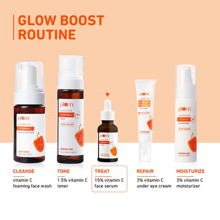 15% Vitamin C Serum with Mandarin - Pack of 2 | For Glowing Skin | For Hyperpigmentation & Dull Skin | All Skin Types | 100% Vegan