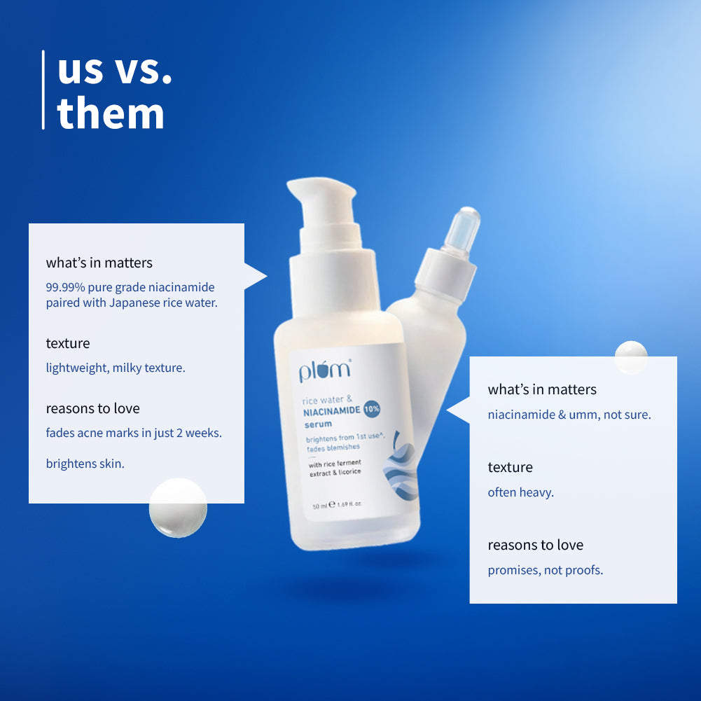 10% Niacinamide Face Serum with Rice Water (50 ml) - Pack of 2
